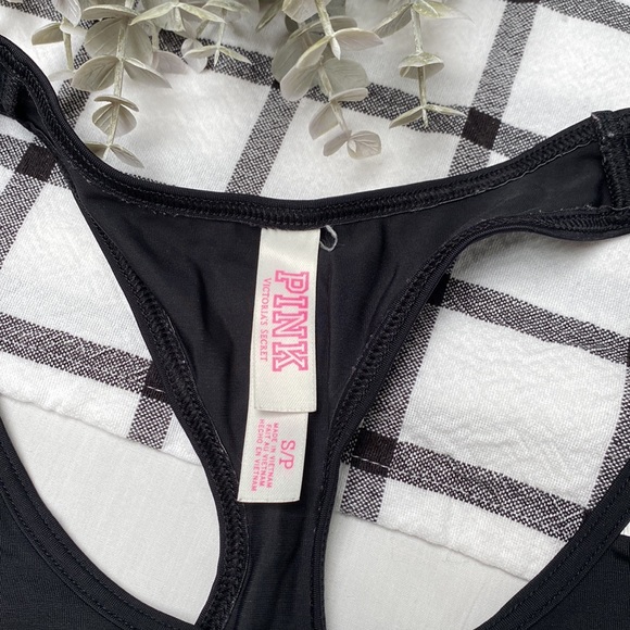 PINK - Black Comfy Racerback Pullover Sports Bra, Size Small - Picture 8 of 8